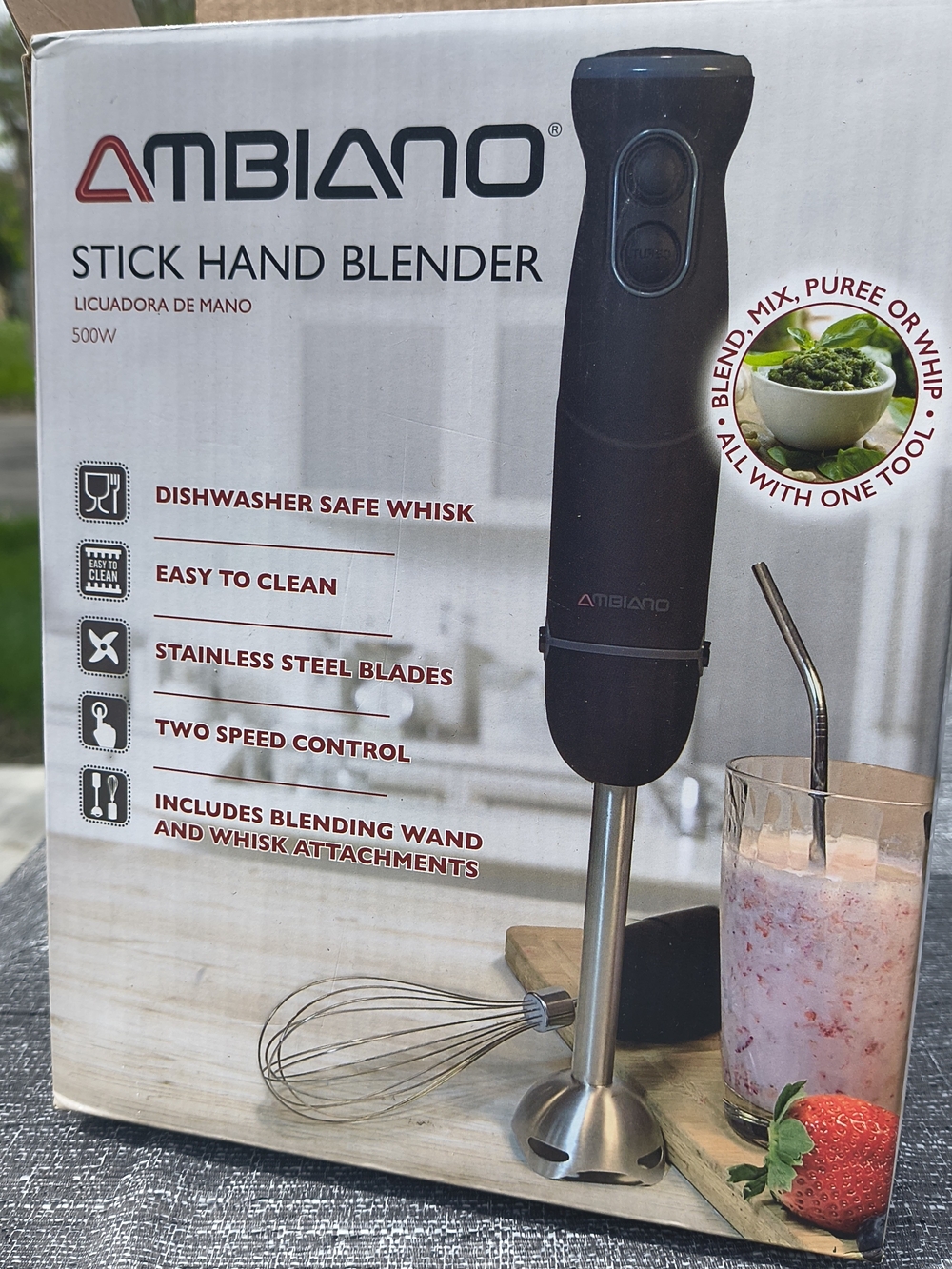 Black Stick Hand Blender - 500W